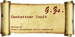 Gestettner Zsolt névjegykártya